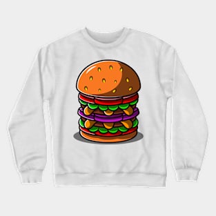 Cute Simple Burger Illustration. Crewneck Sweatshirt